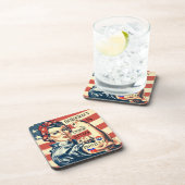 Democratie / Bescherm IT Drank Coaster Bier Onderzetter (Rechterzijde)