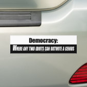 Democratie Bumpersticker (Op auto)