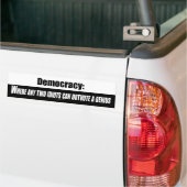 Democratie Bumpersticker (Op Truck)