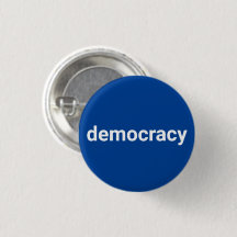 Democratie eenvoudige minimalistische tekst wit en