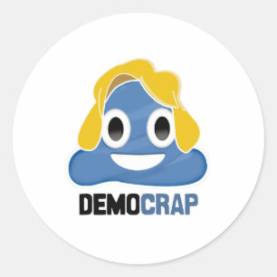 DEMOCRATIE - EMOJI - RONDE STICKER