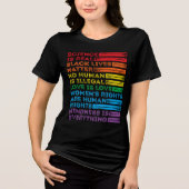 Democratie en gelijkheid voor iedereen Tri-Blend shirt (Voorkant)