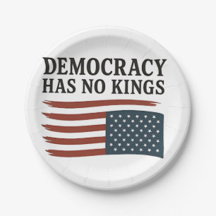 Democratie heeft geen koning tegen Trump Papieren Bordje