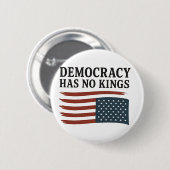 Democratie heeft geen koning tegen Trump Ronde Button 5,7 Cm (Voorkant /achterkant)