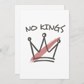 Democratie Heeft Geen Koning Vrijheid Status VS Feestdagenkaart (Voorkant / Achterkant)