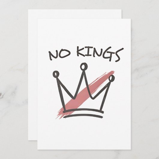 Democratie Heeft Geen Koning Vrijheid Status VS Feestdagenkaart (Voorkant / Achterkant)