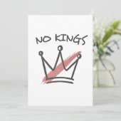 Democratie Heeft Geen Koning Vrijheid Status VS Feestdagenkaart (Staand voorkant)