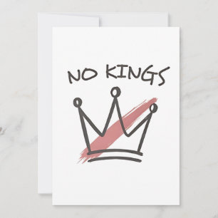 Democratie Heeft Geen Koning Vrijheid Status VS Feestdagenkaart