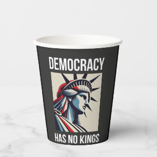 Democratie Heeft Geen Koning Vrijheid Status VS  Papieren Bekers
