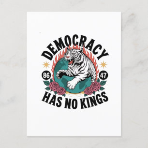 Democratie heeft geen koningen 86 47 Tijger Feestdagenkaart