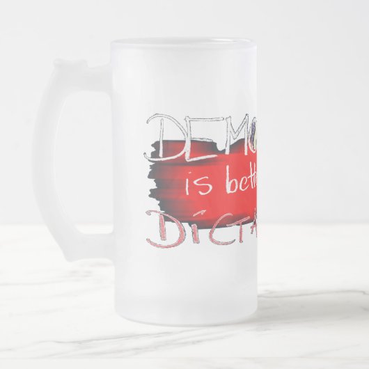 Democratie is beter dan dictatuur matglas bierpul (Links)