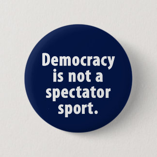Democratie is geen Button voor sporten