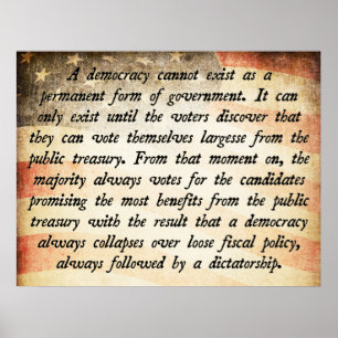 Democratie kan niet bestaan Citaat Poster