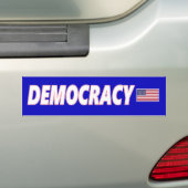 Democratie met vlag bumpersticker (Op auto)