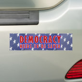 Democratie moet worden gered bumpersticker (Op auto)