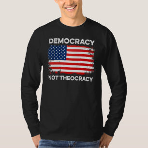 Democratie niet theocratische scheidingskerk Const T-shirt