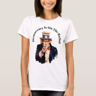 Democratie op de stembus 2026 t-shirt