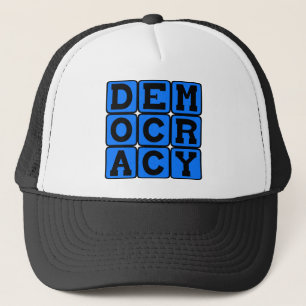 Democratie, politiek systeem trucker pet