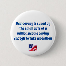 Democratie redden ronde button 5,7 cm