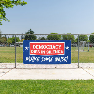 Democratie sterft in stilte spandoek