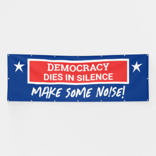 Democratie sterft in stilte spandoek