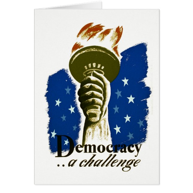 Démocratie. Un défi - affiche de WPA - (Devant)