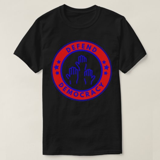 Democratie verdedigen 10 t-shirt (Design voorkant)