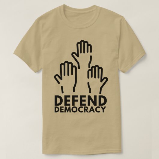 Democratie verdedigen 6 t-shirt (Design voorkant)