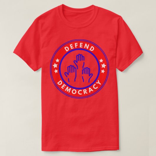 Democratie verdedigen 8 t-shirt (Design voorkant)
