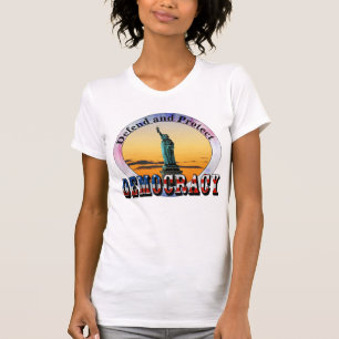 DEMOCRATIE verdedigen en beschermen T-shirt