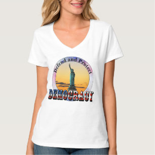 DEMOCRATIE verdedigen en beschermen T-shirt