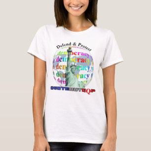 DEMOCRATIE verdedigen en beschermen #VOTEOUTGQP T- T-shirt