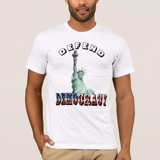 DEMOCRATIE VERDEDIGEN T-SHIRT (Voorkant)