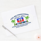 Democratie verdedigen - Wit Ovale Sticker (Envelop)