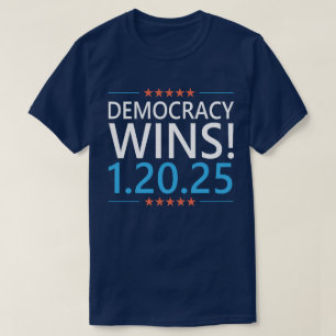 Democratie wint Kamala Harris 1.20.25 T-shirt