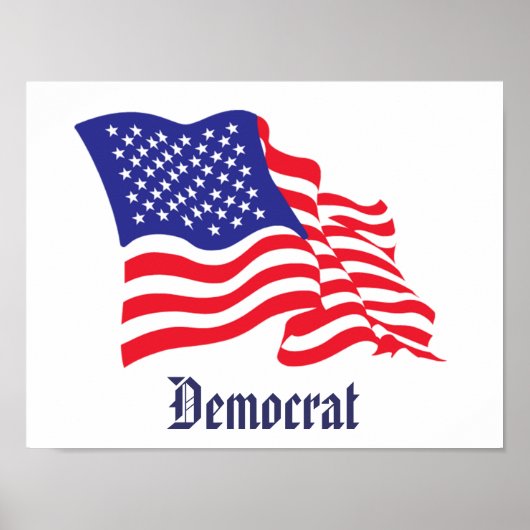 Democratisch-Amerikaanse vlag Poster (Voorkant)
