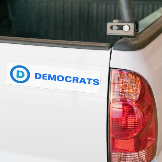 democratisch bumpersticker (Op Truck)