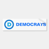 democratisch bumpersticker (Voorkant)