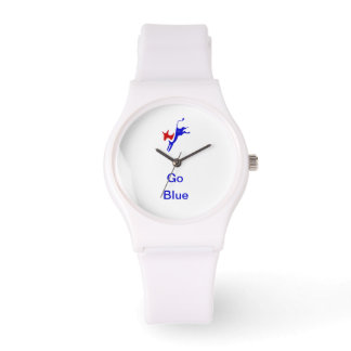 Democratisch Donkey & Go Blue Wit horloge