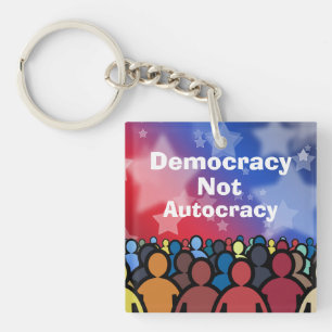 Democratisch en niet autocratisch sleutelhanger