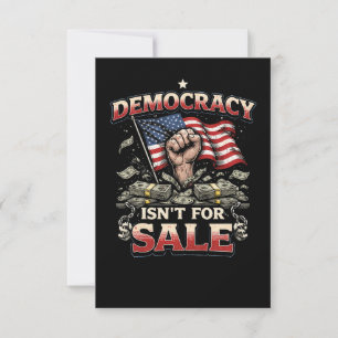 Democratisch Is Niet Te Koop Bedankkaart