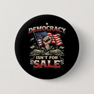 Democratisch Is Niet Te Koop Ronde Button 5,7 Cm