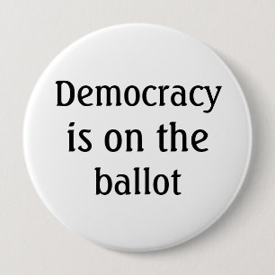Democratisch is op het stembiljet Berichtknop Ronde Button 4,0 Cm
