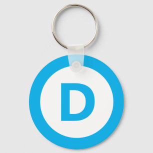 Democratisch partijlogo sleutelhanger