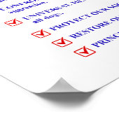 Democratisch partijplatform Funny Political Cat Poster (Hoek)