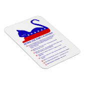 Democratisch partijplatform grappige politieke kat magneet (Rechterzijde)