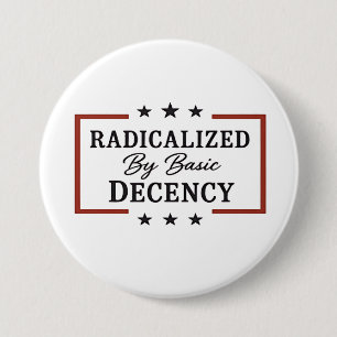 Democratisch sociaal geradicaliseerd door basisdec ronde button 7,6 cm