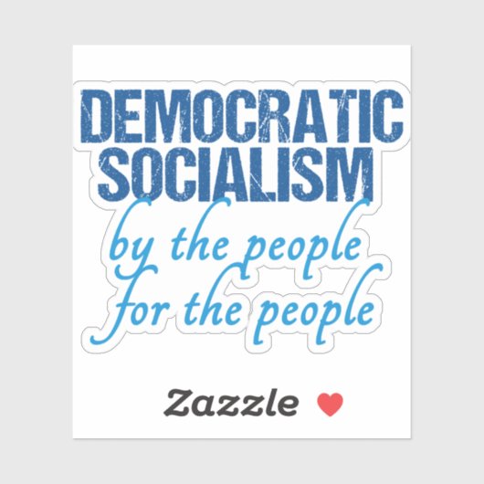 Democratisch socialisme sticker (Vel)