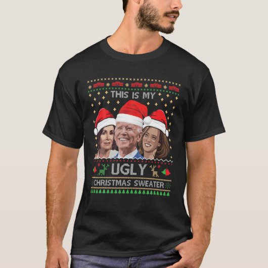 Democratisch-Ugly-kerstkeukengroep T-shirt (Voorkant)
