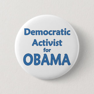 Democratische activist voor Obama Ronde Button 5,7 Cm